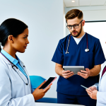 **

"A group of healthcare professionals in a modern clinic setting, fully clothed in professional attire, using tablets to record patient data during a therapy session, showcasing efficient data collection, appropriate content, safe for work, perfect anatomy, natural proportions, professional environment, well-lit, focus on teamwork and technology, modest dress."

**