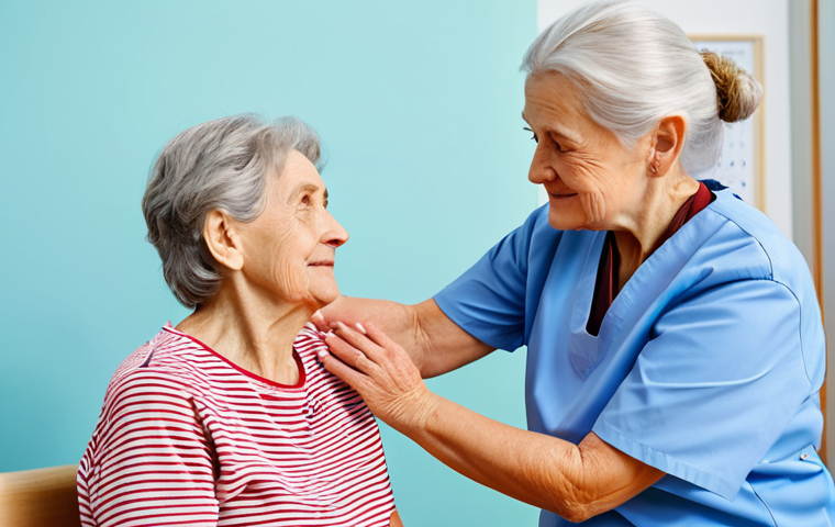 **
"A rehabilitation session, elderly woman doing gentle exercises with a physical therapist in a bright and modern clinic. Focus on building strength and balance, safe for work, appropriate content, fully clothed, professional, modest, family-friendly, perfect anatomy, correct proportions, natural pose, well-formed hands, proper finger count, natural body proportions."
**