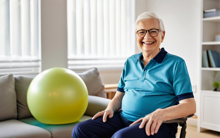 작업치료사로 성공하는 비법 - **Prompt Title: Innovative Telerehabilitation Session**
**Image Prompt:** A brightly lit, modern...