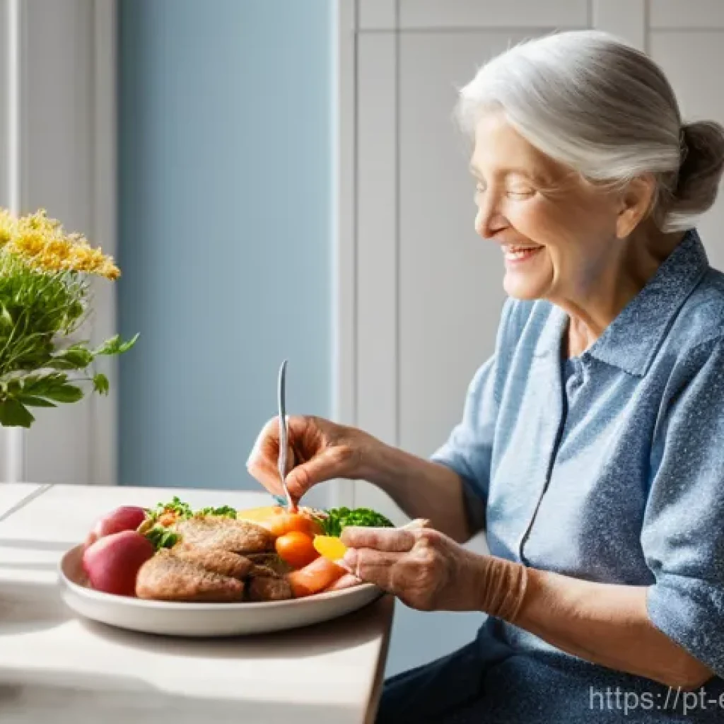 작업치료사의 직업적 역할 모델 - **Prompt 1: Regaining Independence in Daily Life**
A bright and inviting kitchen scene, filled w...