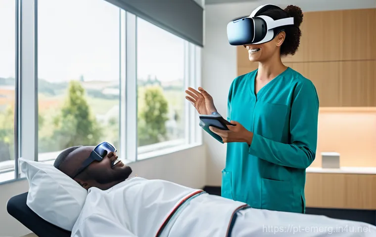 작업치료사의 임상 스킬 발전 사례 - **Prompt for Virtual Reality (VR) in Rehabilitation:**
"A cheerful occupational therapist, weari...