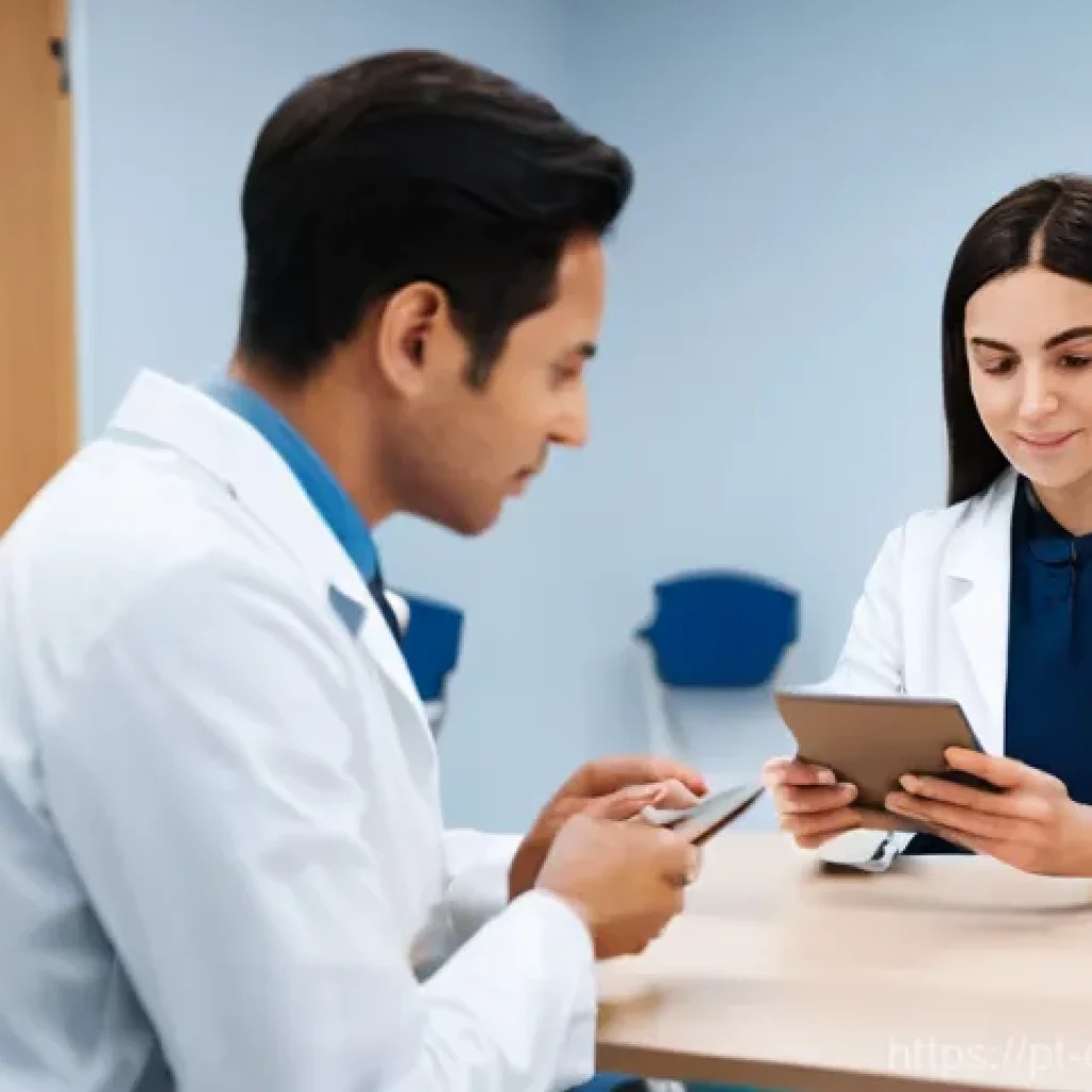 작업치료사의 임상시험 참여 - **Prompt 1: The Occupational Therapist's Holistic Gaze in Clinical Trials**
"A candid, bright sh...