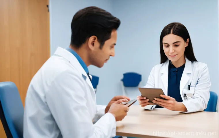 작업치료사의 임상시험 참여 - **Prompt 1: The Occupational Therapist's Holistic Gaze in Clinical Trials**
"A candid, bright sh...