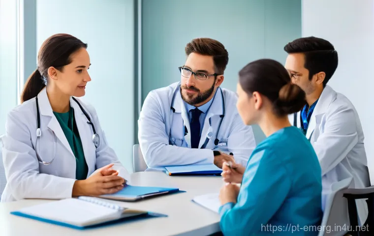 작업치료사의 임상시험 참여 - **Prompt 1: The Occupational Therapist's Holistic Gaze in Clinical Trials**
    "A candid, bright sh...