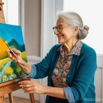 작업치료사와 신경 재활 치료 - **Prompt 1: The Art of Daily Living Reclaimed**
"A cozy, sunlit living room with warm wooden fur...