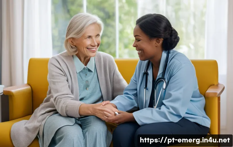 작업치료사의 의료 윤리 실천 사례 - **Prompt:** A warm and inviting scene depicting an occupational therapist, a woman in her late 30s w...