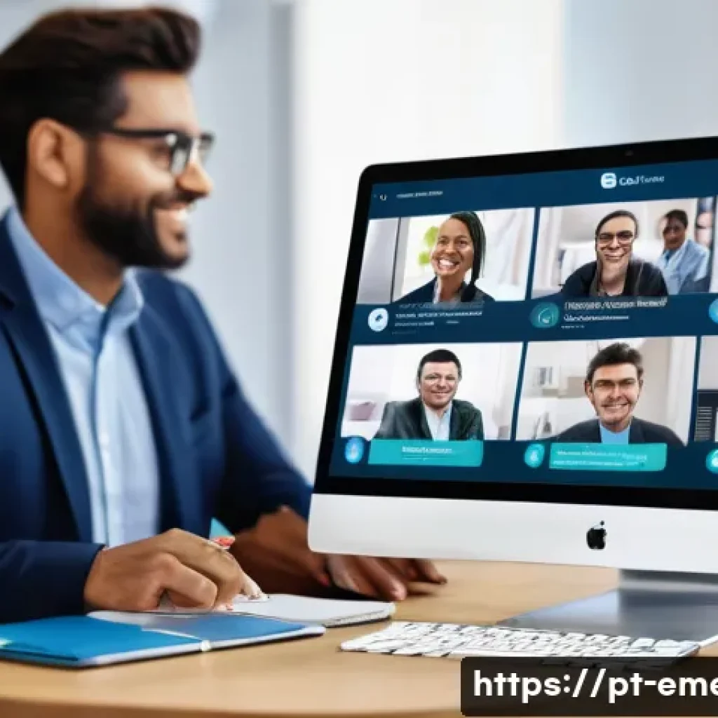 작업치료사의 글로벌 네트워크 형성 사례 - A vibrant digital workspace showing diverse occupational therapists from around the world collaborat...