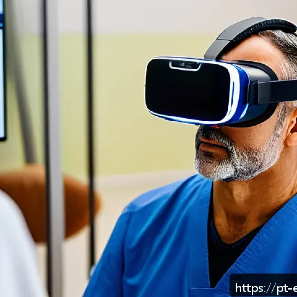 작업치료사의 최신 재활 연구 사례 - A vibrant, modern rehabilitation clinic scene in Brazil featuring a middle-aged male patient wearing...