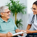 작업치료사의 환자 중심의 치료 사례 - A warm and inviting therapy room where a middle-aged occupational therapist attentively listens to a...